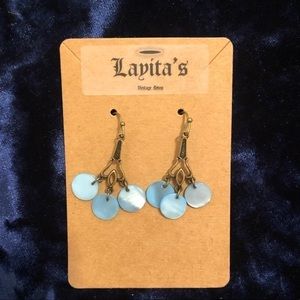 Blue dangle earrings
